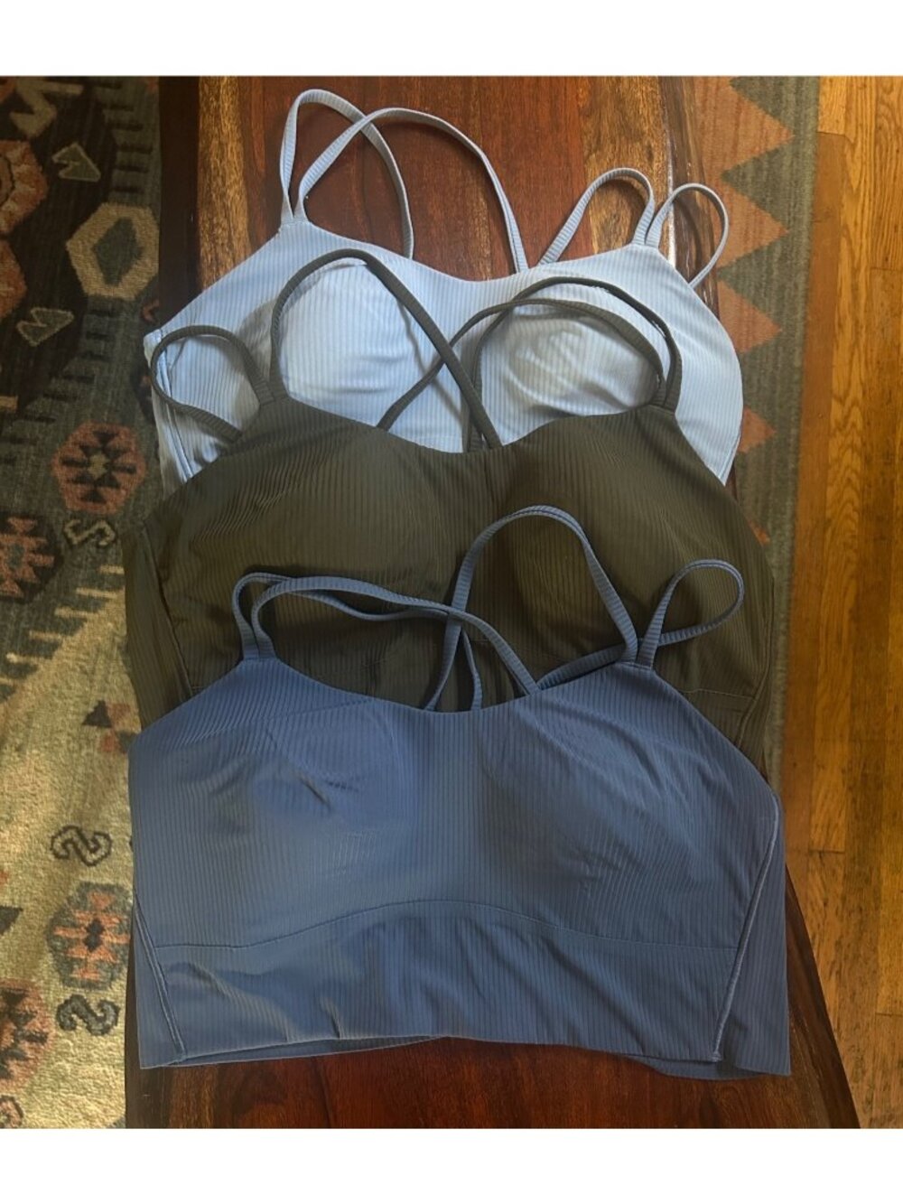 Lululemon Like a Cloud Ribbed Longline Bra *Light Support, B/C Cup Bundle of 3
